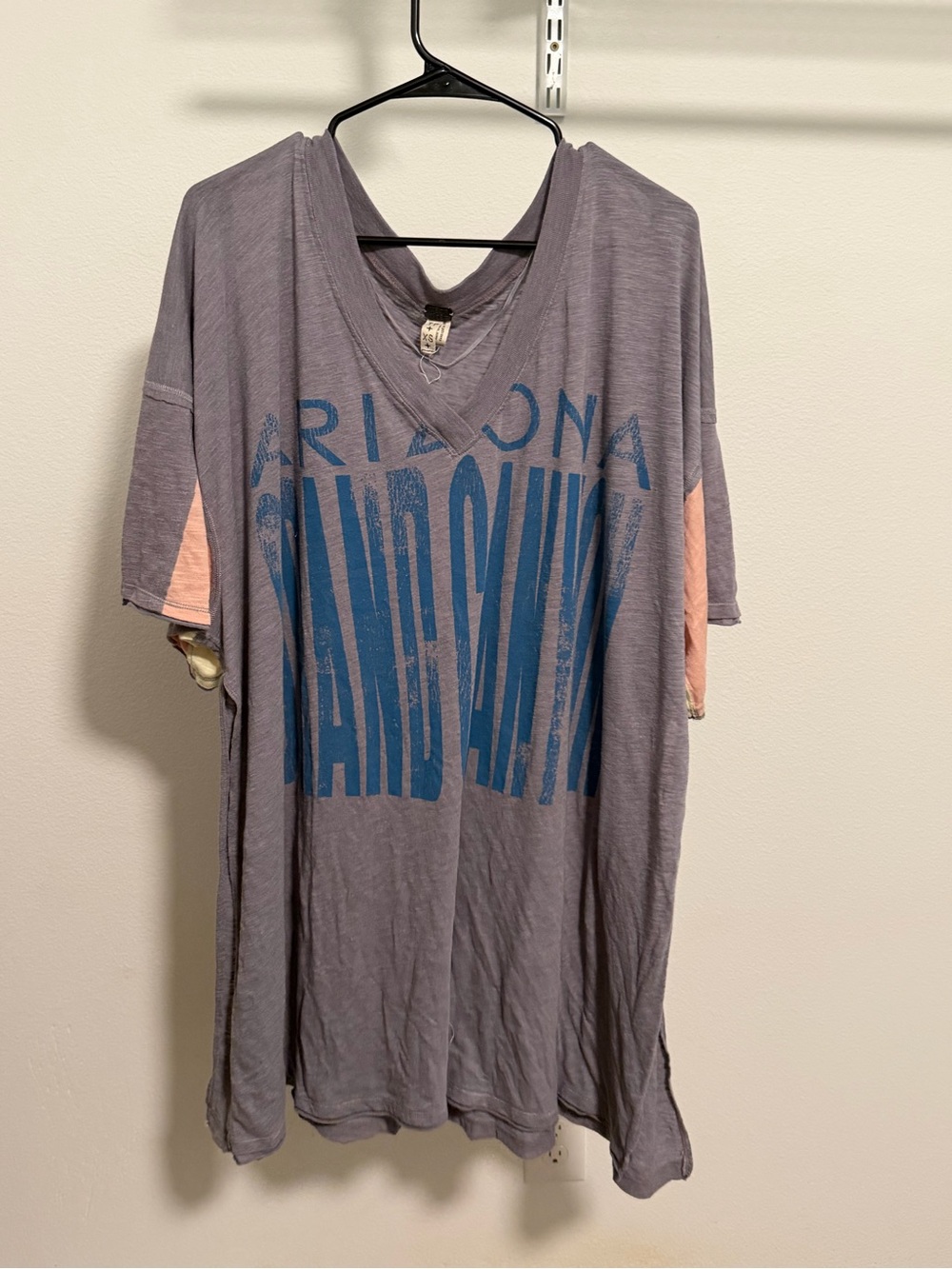 We The Free Heather Gray Tee with Blue Logo Accent